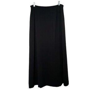 Vintage Talbots Women's Black Lined Maxi Formal Elegant Skirt Size 12 USA